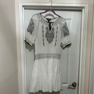 Lauren Ralph Lauren Peasant Style Crinkle Cotton MIni Dress Sz. 10 NWT